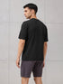 Men Round Neck Self Design Active Out Regular Fit T-Shirt with ELASTOPLUS