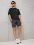 Men Round Neck Self Design Active Out Regular Fit T-Shirt with ELASTOPLUS