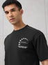 Men Round Neck Self Design Active Out Regular Fit T-Shirt with ELASTOPLUS