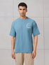 Men Round Neck Self Design Active Out Regular Fit T-Shirt with ELASTOPLUS