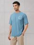 Men Round Neck Self Design Active Out Regular Fit T-Shirt with ELASTOPLUS