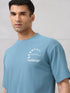 Men Round Neck Self Design Active Out Regular Fit T-Shirt with ELASTOPLUS