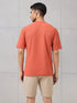 Men Round Neck Self Design Active Out Regular Fit T-Shirt with ELASTOPLUS