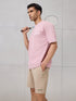 Men Round Neck Self Design Active Out Regular Fit T-Shirt with ELASTOPLUS