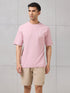 Men Round Neck Self Design Active Out Regular Fit T-Shirt with ELASTOPLUS