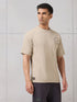 Men Round Neck Self Design Active Out Regular Fit T-Shirt with ELASTOPLUS