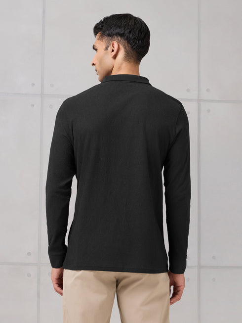 Men Solid Active Out Polo Neck T-shirt with COTFLEX