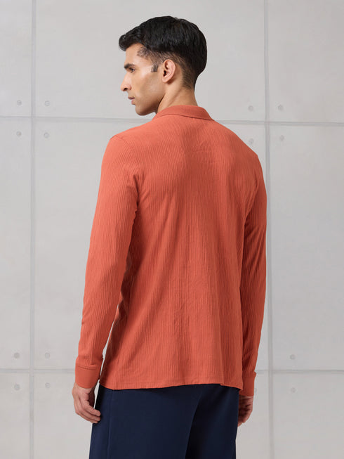 Men Solid Active Out Polo Neck T-shirt with COTFLEX
