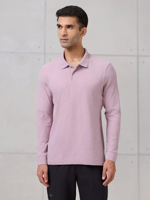 Men Solid Active Out Polo Neck T-shirt with COTFLEX