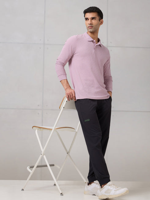 Men Solid Active Out Polo Neck T-shirt with COTFLEX