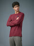 Men Self Design Slim Fit Henley Neck Sports T-Shirt with TECHNOCOOL+