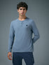 Men Self Design Slim Fit Henley Neck Sports T-Shirt with TECHNOCOOL+