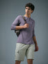 Men Self Design Slim Fit Henley Neck Sports T-Shirt with TECHNOCOOL+