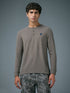 Men Self Design Slim Fit Henley Neck Sports T-Shirt with TECHNOCOOL+