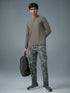 Men Self Design Slim Fit Henley Neck Sports T-Shirt with TECHNOCOOL+