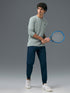 Men Self Design Slim Fit Henley Neck Sports T-Shirt with TECHNOCOOL+