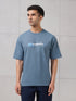 Men Round Neck Typography Printed Active Out Slim Fit T-Shirt with ELASTOPLUS