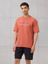 Men Round Neck Typography Printed Active Out Slim Fit T-Shirt with ELASTOPLUS
