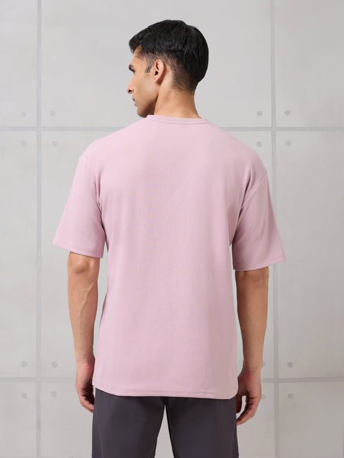 Men Round Neck Typography Printed Active Out Slim Fit T-Shirt with ELASTOPLUS