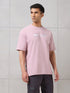 Men Round Neck Typography Printed Active Out Slim Fit T-Shirt with ELASTOPLUS