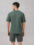 Men Round Neck Typography Printed Active Out Slim Fit T-Shirt with ELASTOPLUS