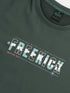 Men Round Neck Typography Printed Active Out Slim Fit T-Shirt with ELASTOPLUS