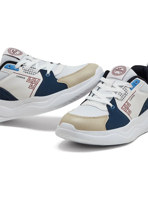 PLATO White Men's Sneakers