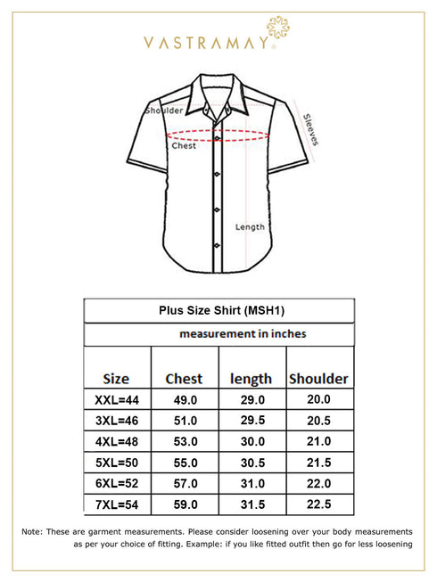 Men's Plus Size Rose Gold Silk Blend Ethnic Shirt