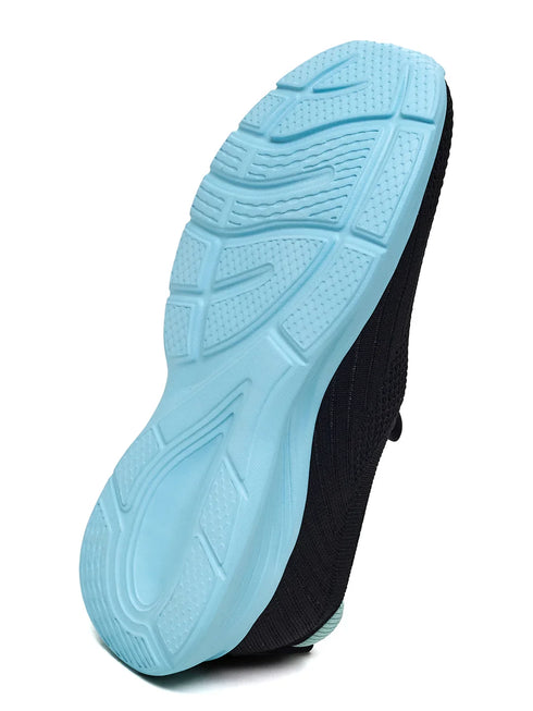 PLUZZ Black Women's Walking Shoes