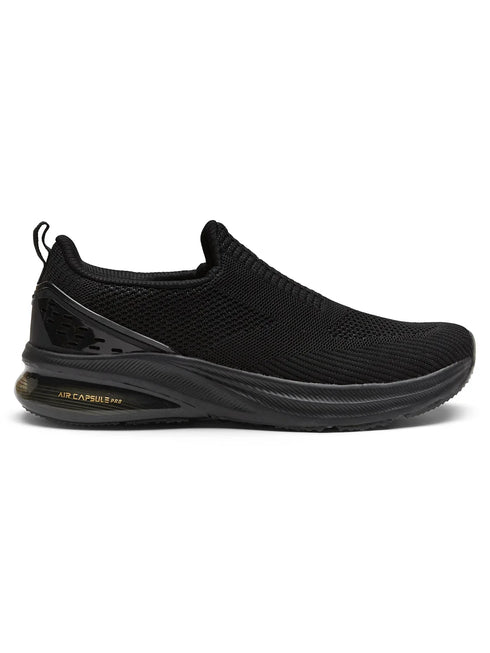 PORIUM Black Men's Walking Shoes