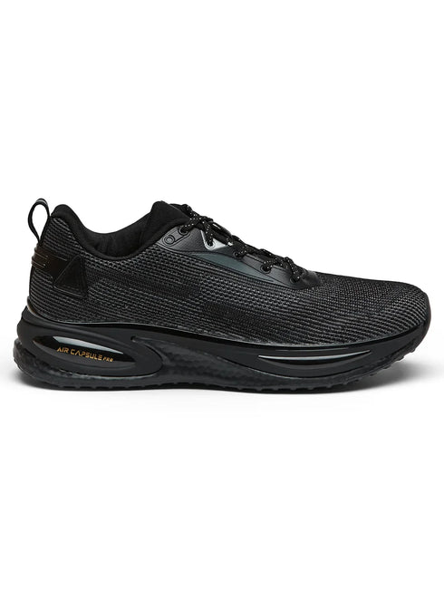 PREXTON Black Men's Running Shoes