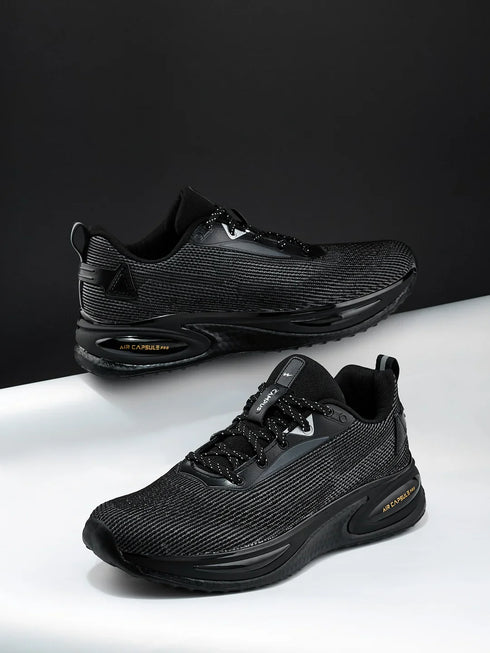 PREXTON Black Men's Running Shoes
