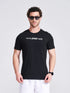 Men's Black Printed Round Neck T-Shirt