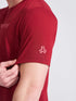 Men's Burgundy Printed Round Neck T-Shirt