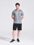 Men's Grey Printed Round Neck T-Shirt