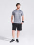 Men's Grey Printed Round Neck T-Shirt
