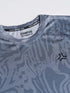 Men's Grey Printed Round Neck T-Shirt