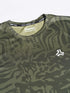 Men's Olive Printed Round Neck T-Shirt