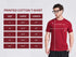 Men's Burgundy Printed Round Neck T-Shirt