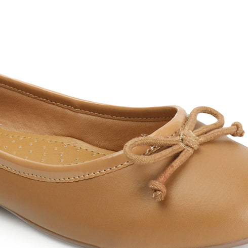 Women's Round Toe Bow Detail Ballerinas