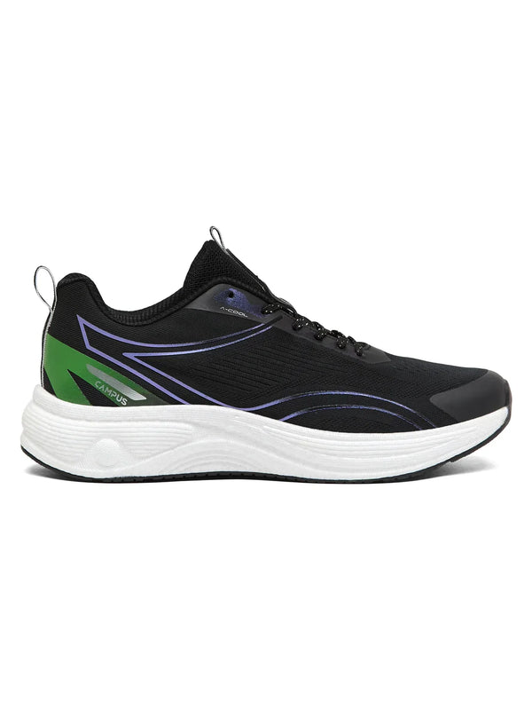 PUMPED Black Men's Running Shoes