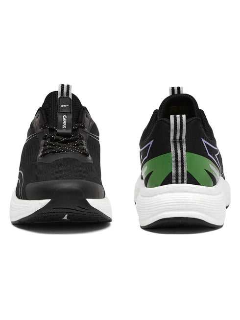 PUMPED Black Men's Running Shoes