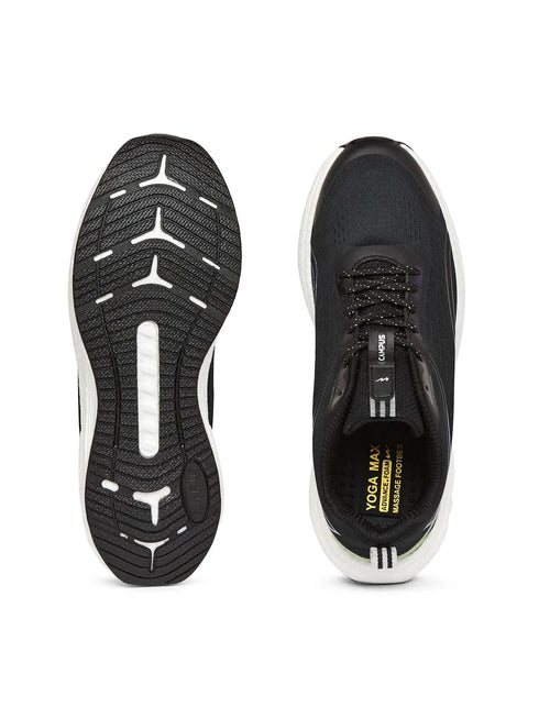 PUMPED Black Men's Running Shoes