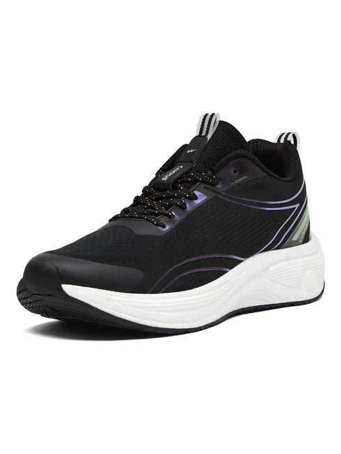 PUMPED Black Men's Running Shoes