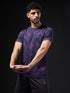 Men Abstract Print Slim Fit Crew Neck T-shirt with TECHNO COOL+