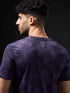 Men Abstract Print Slim Fit Crew Neck T-shirt with TECHNO COOL+