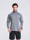Men's Grey Solid Stand Collar Jacket