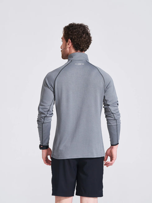 Men's Grey Solid Stand Collar Jacket