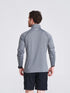 Men's Grey Solid Stand Collar Jacket