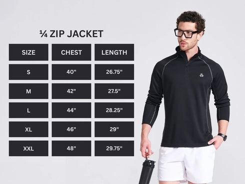 Men's Black Solid Stand Collar Jacket